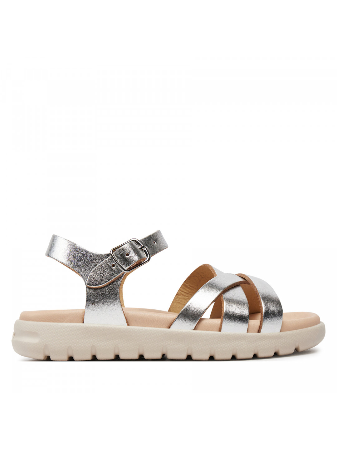 Sandály Geox J Sandal Soleima Gir J45GSA 000CF C1007 S Stříbrná